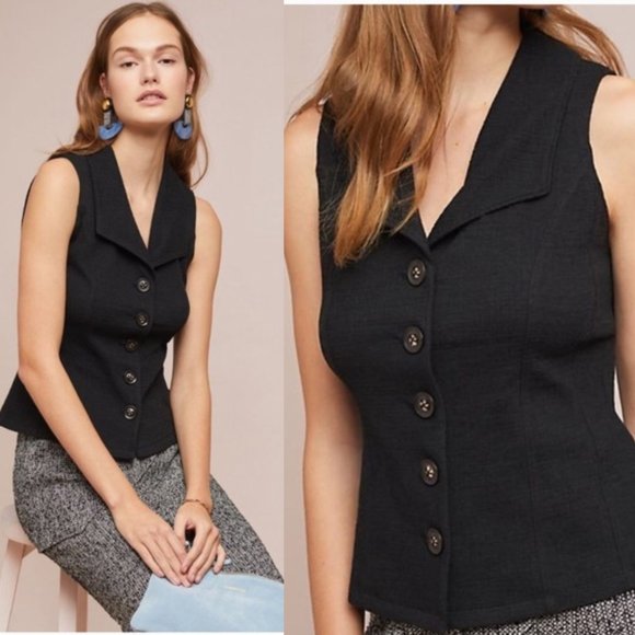 Anthropologie Tops - NWOT Ett:Twa x Anthro Eberhardt black vest top S